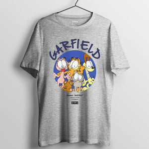 加菲貓 2019春夏系列 T-shirt － Garfield藍色圓圈款 （白/灰）