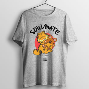 加菲貓 2019春夏系列 T-shirt － Garfield與Pooky Soulmate （白/灰）