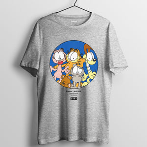 加菲貓 2019春夏系列 T-shirt － 藍色圓圈款 （白/灰）