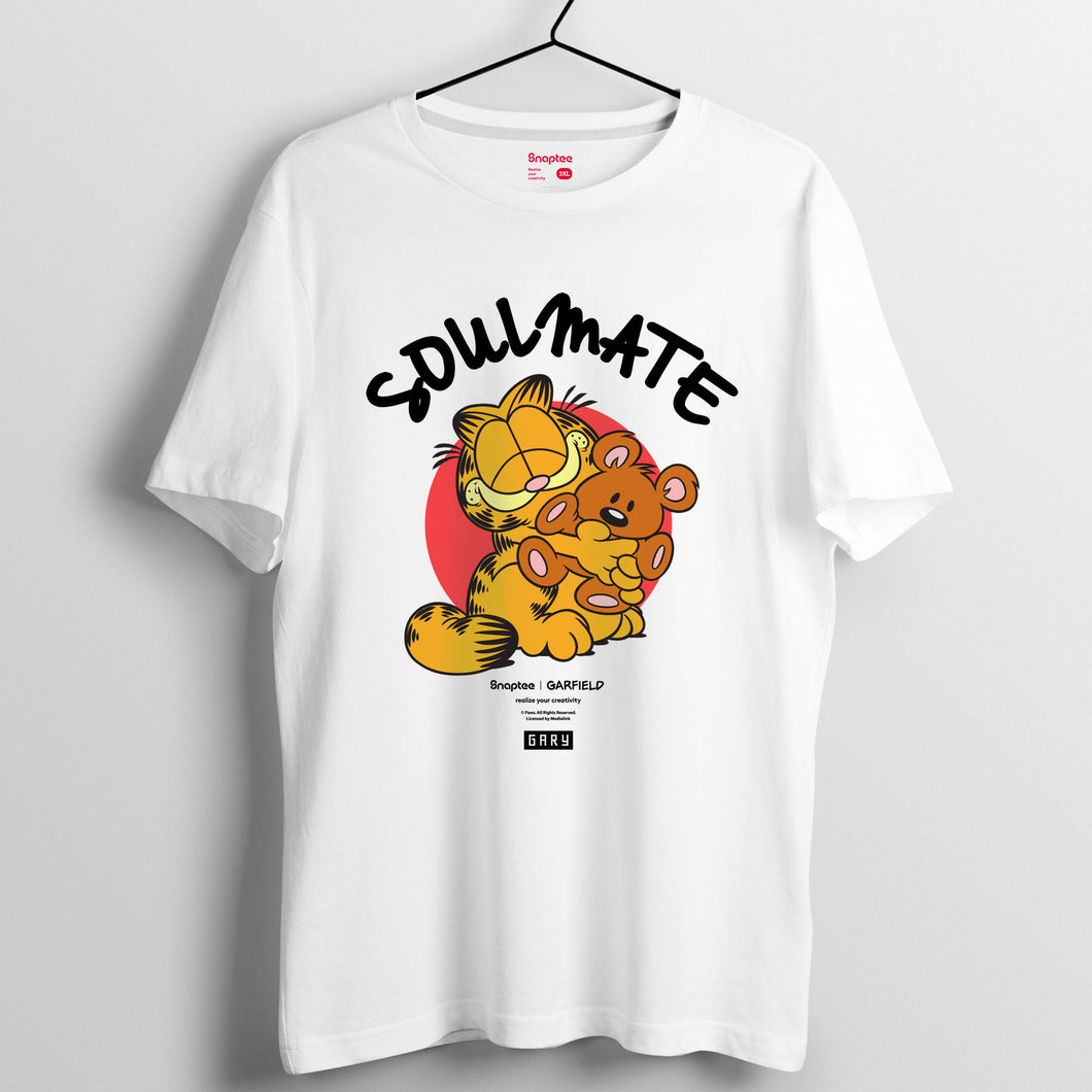加菲貓 2019春夏系列 T-shirt － Garfield與Pooky Soulmate （白/灰）