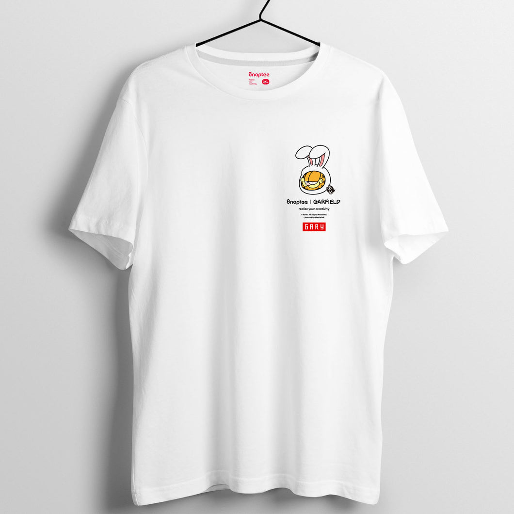 加菲貓 2019春夏系列 T-shirt － 兔仔耳Garfield小圖案 （黑/白/灰）